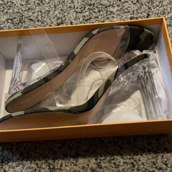 PD camouflage/clear block heel - Picture 2 of 3